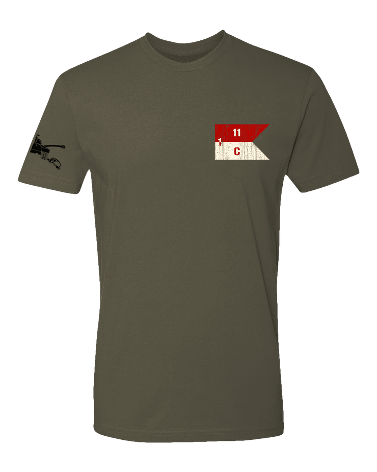 T150: "Cold Steel" Eco-Hybrid Ultra T-shirt (US Army, 1st Squadron, 11th Armored Cavalry Regiment) UTD Reloaded Gear Co. S OD Green 