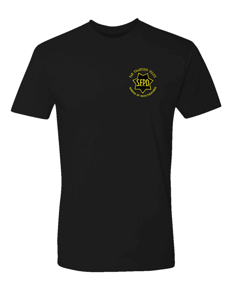T150: "Gold in Peace, Iron in War" Eco-Hybrid Ultra T-shirt (SFPD Bureau of Investigations) UTD Reloaded Gear Co. S Black 