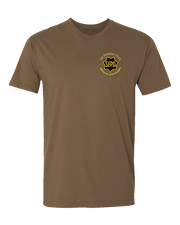 T150: "Gold in Peace, Iron in War" Eco-Hybrid Ultra T-shirt (SFPD Bureau of Investigations) UTD Reloaded Gear Co. S Coyote Brown 