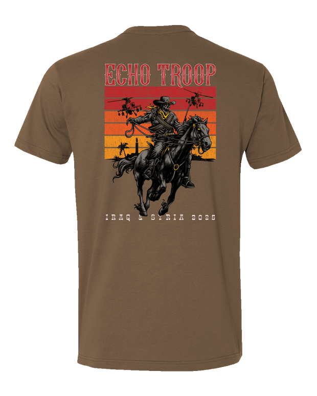 T150: "Iron Horse" Eco-Hybrid Ultra T-shirt (US Army, E Troop, 2-17 ACS) UTD Reloaded Gear Co. 