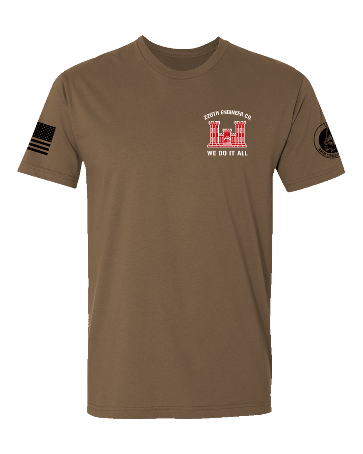 T150: "Mud Dogs" Eco-Hybrid Ultra T-shirt (1st Plt, 220th Engineer Co.) UTD Reloaded Gear Co. S Coyote Brown 