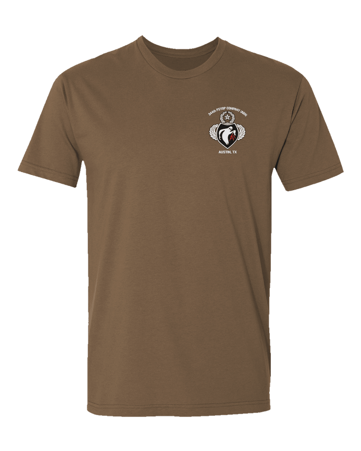 T150: "PSYOP Ghosts" Eco-Hybrid Ultra T-shirt (US Army, 344th PSYOP Co) UTD Reloaded Gear Co. S Coyote Brown 