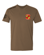 T150: "Savage Sabers" Eco-Hybrid Ultra T-shirt (USMC Anti-Tank Training Co.) UTD Reloaded Gear Co. S Coyote Brown 