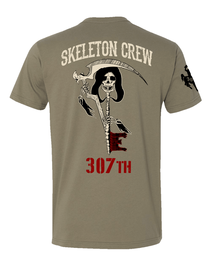 T150: "Skeleton Crew" Eco-Hybrid Ultra T-shirt (WY ARNG 307th Engineers) UTD Reloaded Gear Co. 