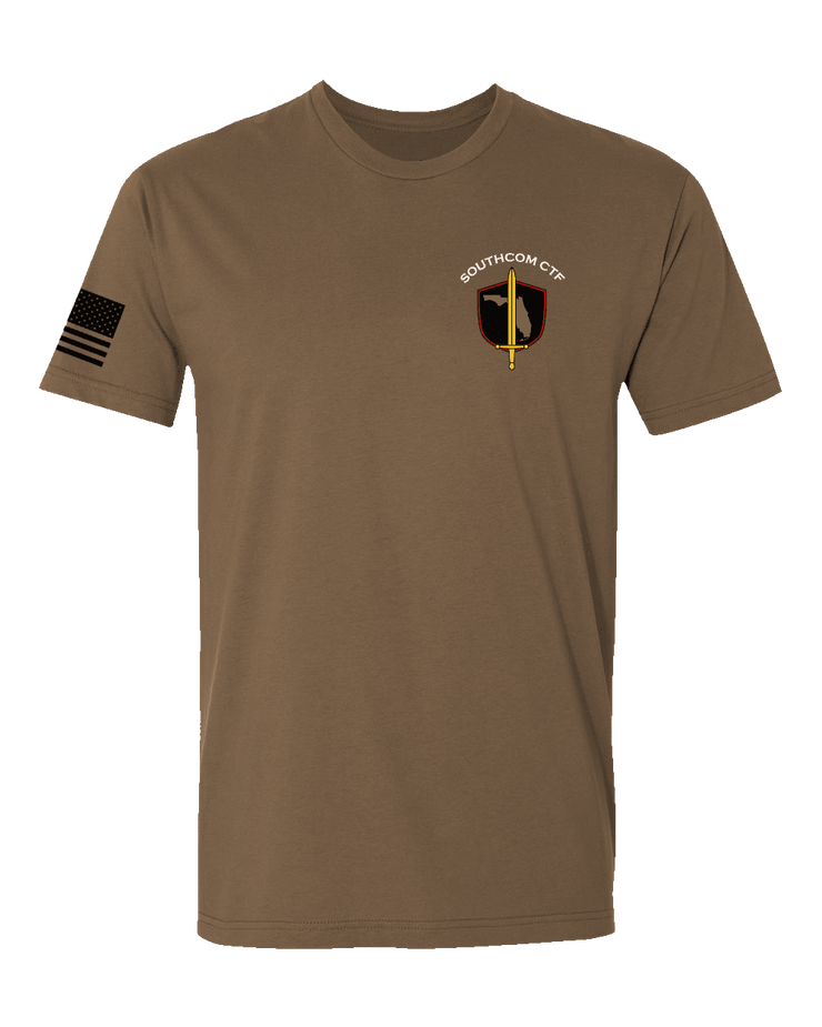 T150: "SOUTHCOM CTF" Eco-Hybrid Ultra T-shirt (Counter Threat Finance) UTD Reloaded Gear Co. S Coyote Brown 
