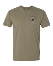 T150: "Stack The Deck" Eco-Hybrid Ultra T-shirt (La Habra PD, Station 21) UTD Reloaded Gear Co. S Army OCP Tan 