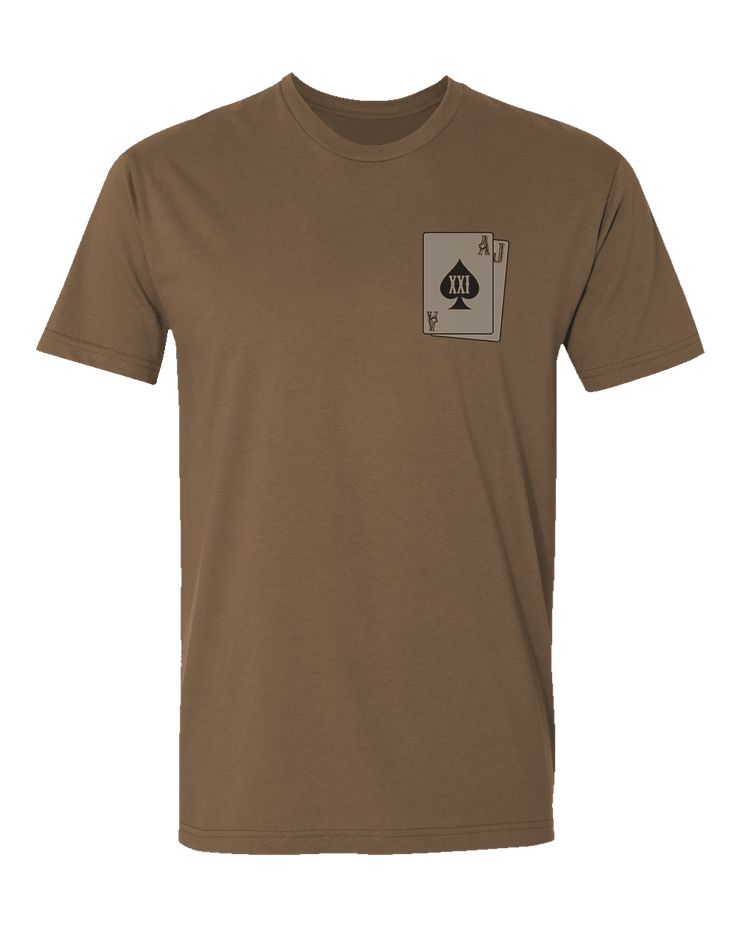 T150: "Stack The Deck" Eco-Hybrid Ultra T-shirt (La Habra PD, Station 21) UTD Reloaded Gear Co. S Coyote Brown 