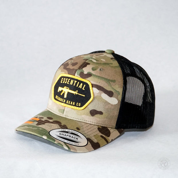 "Essential" Snapback Trucker Hat Reloaded Gear Co. Multicam 