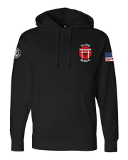 F400: "Call The Doc" Heavy-Duty Hoodie w/Flag (USN 9th ESB Medical) UTD Reloaded Gear Co. S Black Pullover