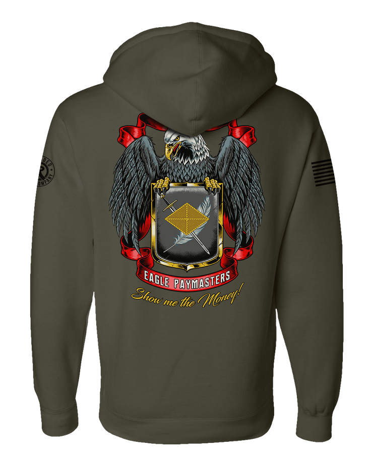 F400: "Eagle Paymasters" Heavy-Duty Hoodie w/Flag (US Army 101 FMSU) UTD Reloaded Gear Co. 