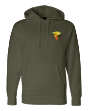 F400: "Late Night (Orange)" Everyday Hoodie (TX ARNG C Co 2-149 GSAB) UTD Reloaded Gear Co. S OD Green Pullover