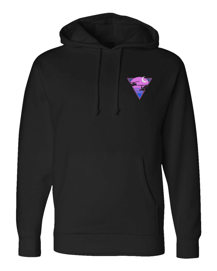 F400: "Late Night (Purple)" Everyday Hoodie (TX ARNG C Co 2-149 GSAB) UTD Reloaded Gear Co. S Black Pullover