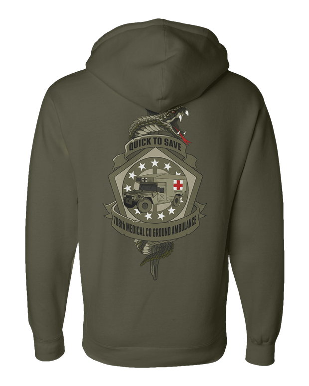 F400: "Quick To Save" Everyday Hoodie (US Army, 708th MCGA) UTD Reloaded Gear Co. 