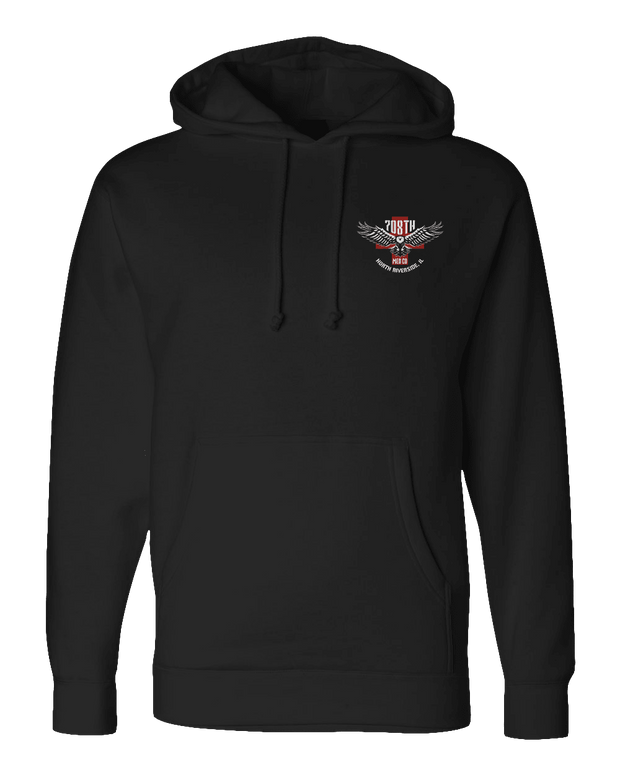 F400: "Quick To Save" Everyday Hoodie (US Army, 708th MCGA) UTD Reloaded Gear Co. S Black Pullover