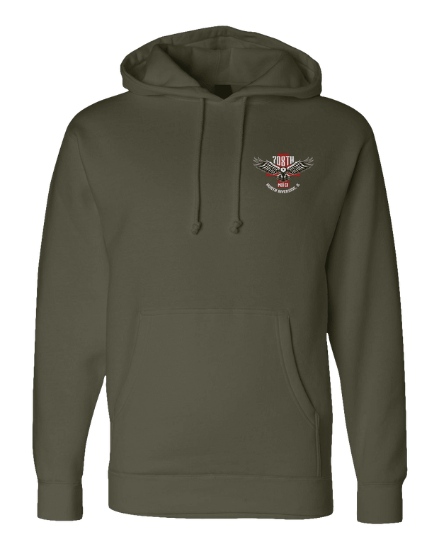 F400: "Quick To Save" Everyday Hoodie (US Army, 708th MCGA) UTD Reloaded Gear Co. S OD Green Pullover