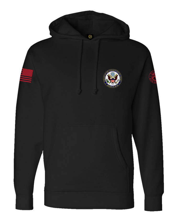 F400: "Sons of Apache" Heavy-Duty Hoodie (MA ARNG 1-101 FA A-BTRY) UTD Reloaded Gear Co. S Black Pullover