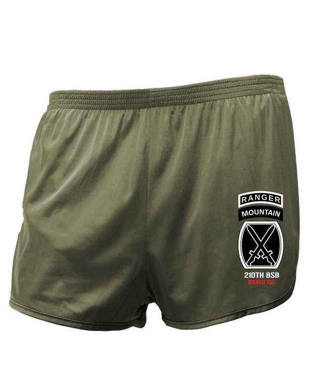 S1: "Bandits Never Quit" Silkie PT Shorts (US Army, 210th BSB, B Co) UTD Reloaded Gear Co. S OD Green 