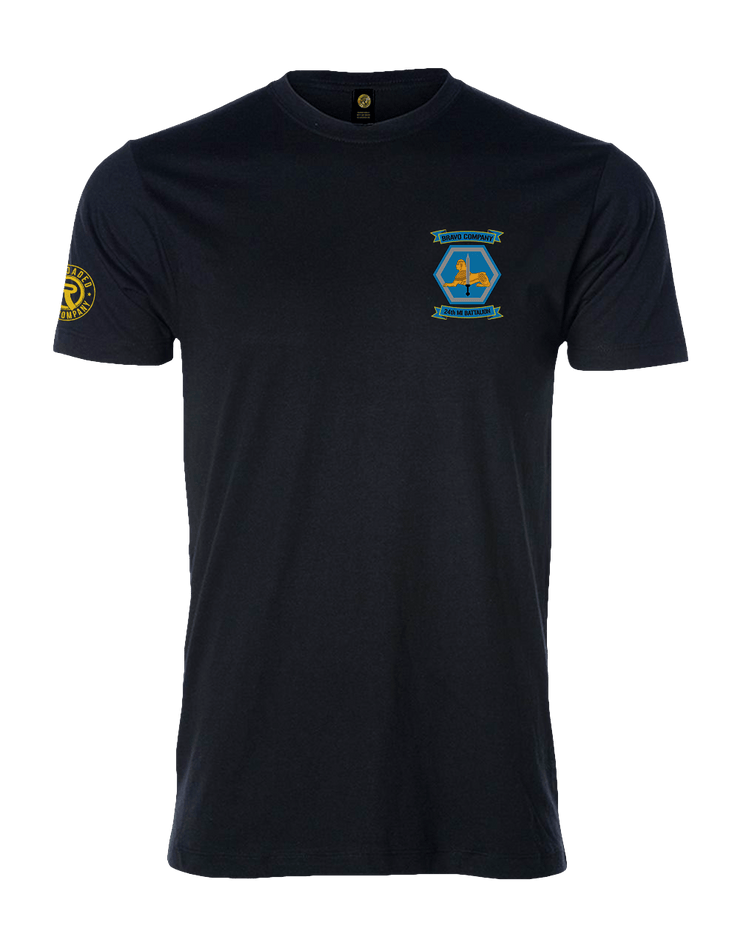 T100: "Black Jacks" Classic Cotton T-shirt (US Army, B Co, 24th MI Bn) UTD Reloaded Gear Co. S Black 