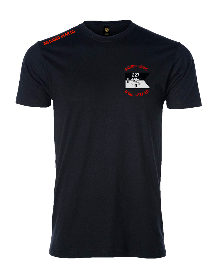 T100: "Bonecrushers" Classic Cotton T-shirt (US ARMY D Co, 1-227 AB) UTD Reloaded Gear Co. XS Black 