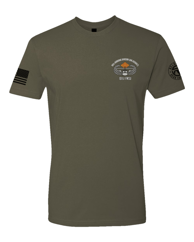 T100: "Eagle Paymasters" Classic T-shirt w/Flag (US Army 101 FMSU) UTD Reloaded Gear Co. S OD Green 