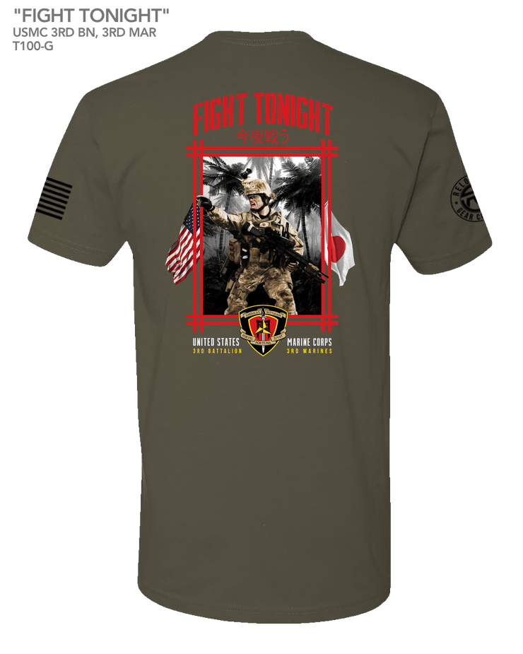 T100: "Fight Tonight" Classic Cotton T-shirt (USMC 3rd Battalion, 3rd Marines) UTD Reloaded Gear Co. 