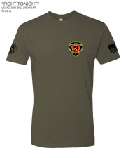 T100: "Fight Tonight" Classic Cotton T-shirt (USMC 3rd Battalion, 3rd Marines) UTD Reloaded Gear Co. S OD Green 