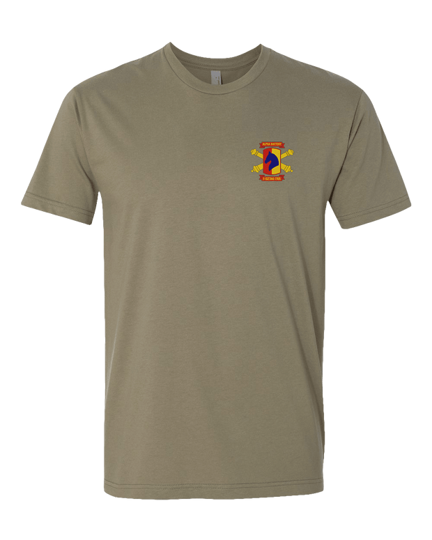 T100: "Headhunter" Classic Cotton T-shirt (1-623rd FAR, Alpha Btry) UTD Reloaded Gear Co. S Army OCP Tan 