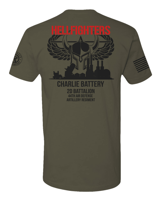 T100: "Hellfighters" Classic Cotton T-shirt (US Army: C Batt, 2d Bn, 44th ADA) UTD Reloaded Gear Co. 