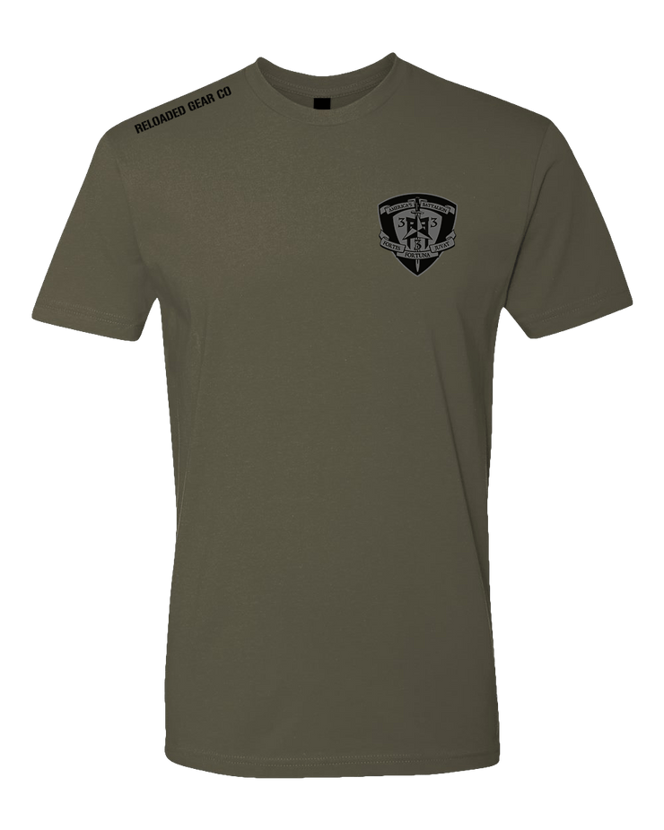 T100: "Mad 1" Classic Cotton T-shirt (USMC V33 India, 1st Plt) UTD Reloaded Gear Co. S OD Green 