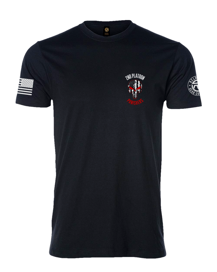 T100: "Punishers" Classic Cotton T-shirt (US ARMY: B CO, 299 BEB) UTD Reloaded Gear Co. S Black 