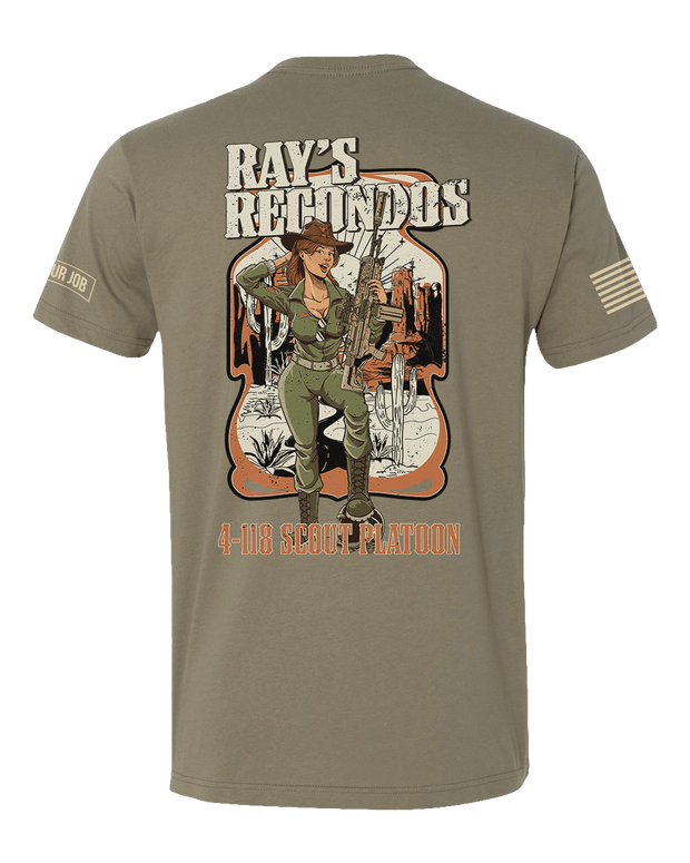 T100: "Ray's Recondos" Classic Cotton T-shirt (HHC 4-118 IN Scout Plt) UTD Reloaded Gear Co. 