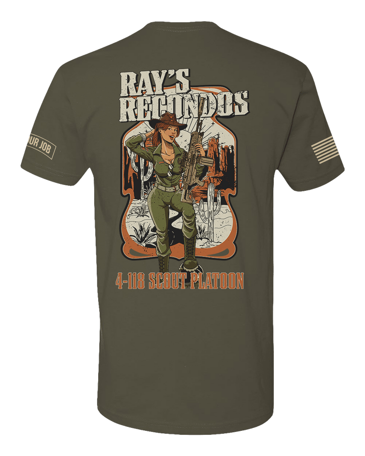 T100: "Ray's Recondos" Classic Cotton T-shirt (HHC 4-118 IN Scout Plt) UTD Reloaded Gear Co. 