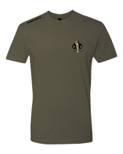 T100: "Riding Boats & Slicing Throats" Classic Cotton T-shirt (USMC 3/3 Lima Co) UTD Reloaded Gear Co. S OD Green 