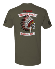 T100: "Sons of Apache" Classic Cotton T-shirt (MA ARNG 1-101 FA A-BTRY) UTD Reloaded Gear Co. 