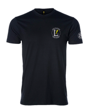 T100: "The Main Effort" Classic Cotton T-shirt (USMC 3/3 Lima, 1st Plt) UTD Reloaded Gear Co. S Black 