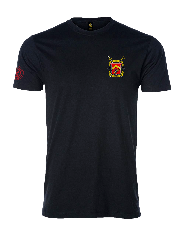 T100: "The Nightwalkers" Classic Cotton T-shirt (USMC H&S Bn, A Co 3rd Plt) UTD Reloaded Gear Co. S Black 