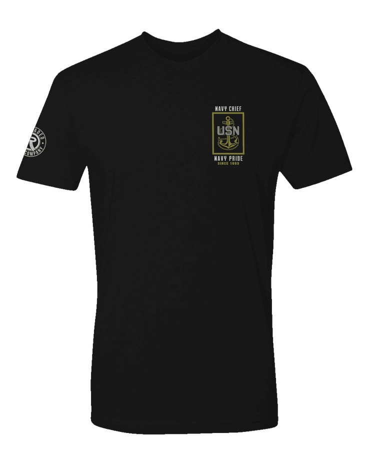 T100: "US Navy Chiefs" Classic Cotton T-shirt (US Naval District Washington) UTD Reloaded Gear Co. S Black 