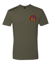 T100: "Vexillum Sumus" Classic Cotton T-shirt (USMC: Det 3, Ops Co, ISB) UTD Reloaded Gear Co. S OD Green 