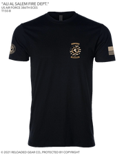 T150: "Ali Al Salem Fire Dept." Eco-Hybrid Ultra T-shirt (for USAF 386th ECES) UTD Reloaded Gear Co. S Black 