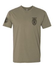 T150: "Die Living" Eco-Hybrid Ultra T-shirt (Class 122, PA Municipal Police Academy) UTD Reloaded Gear Co. S Army OCP Tan 
