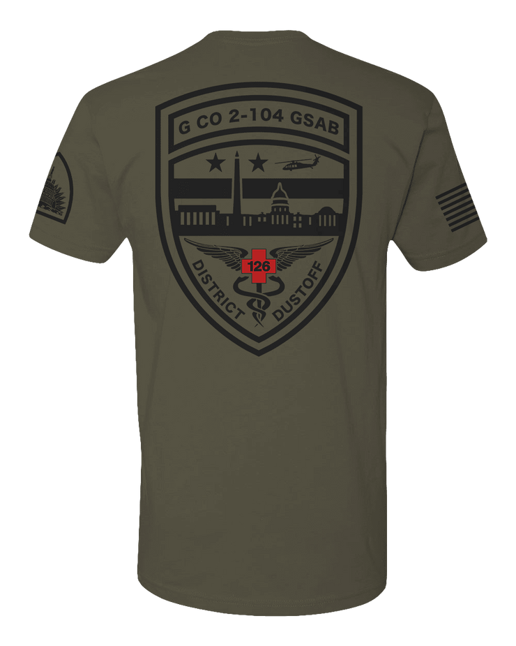 T150: "District: Dustoff" Eco-Hybrid Ultra T-shirt (G Co, 2-104th GSAB) UTD Reloaded Gear Co. 