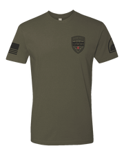 T150: "District: Dustoff" Eco-Hybrid Ultra T-shirt (G Co, 2-104th GSAB) UTD Reloaded Gear Co. S OD Green 