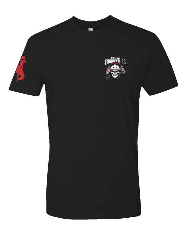 T150: "Essayons" Eco-Hybrid Ultra T-shirt (WY ARNG 133rd ESC) UTD Reloaded Gear Co. S Black 
