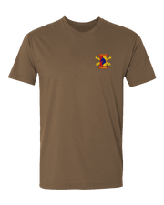 T150: "Headhunters" Eco-Hybrid Ultra T-shirt (1-623rd FAR, Alpha Btry) UTD Reloaded Gear Co. S Coyote Brown 