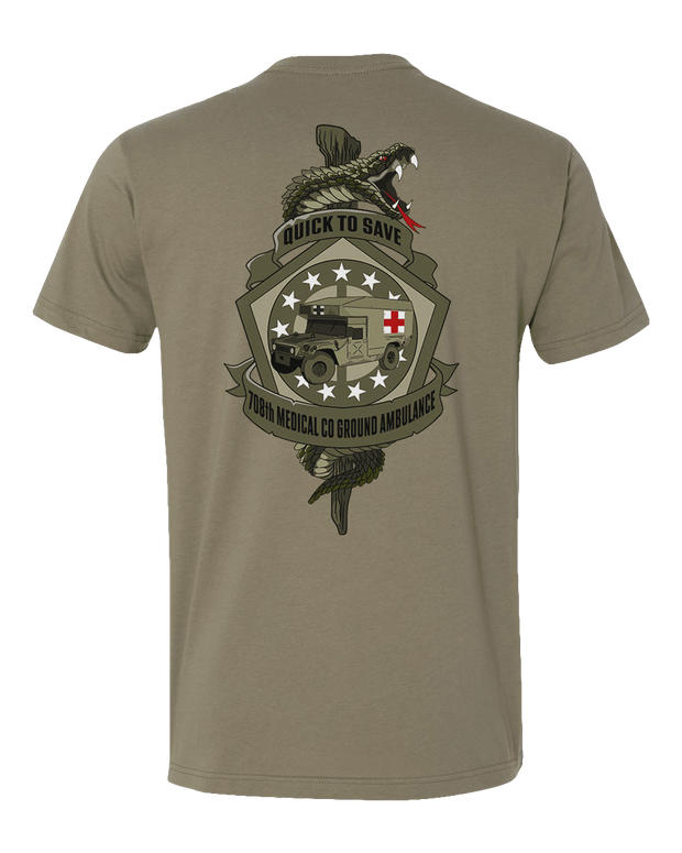 T150: "Quick To Save" Eco-Hybrid Ultra T-shirt (US Army, 708th MCGA) UTD Reloaded Gear Co. 