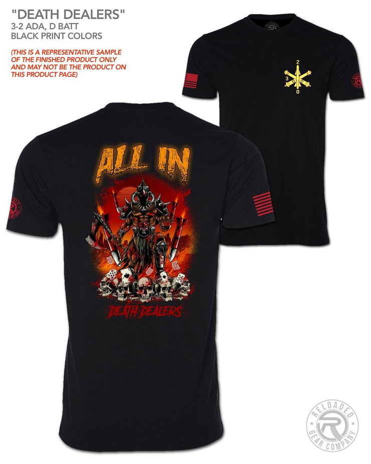 UTD F400: "Death Dealers" Heavy-Duty Hoodie (for US Army, 3-2 ADA, D Batt.) UTD Reloaded Gear Co. 