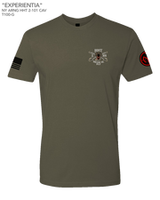 UTD T100: "Experientia et Progressus" Classic Cotton T-shirt (NY ARNG HHT 2-101 CAV) UTD Reloaded Gear Co. S OD Green 