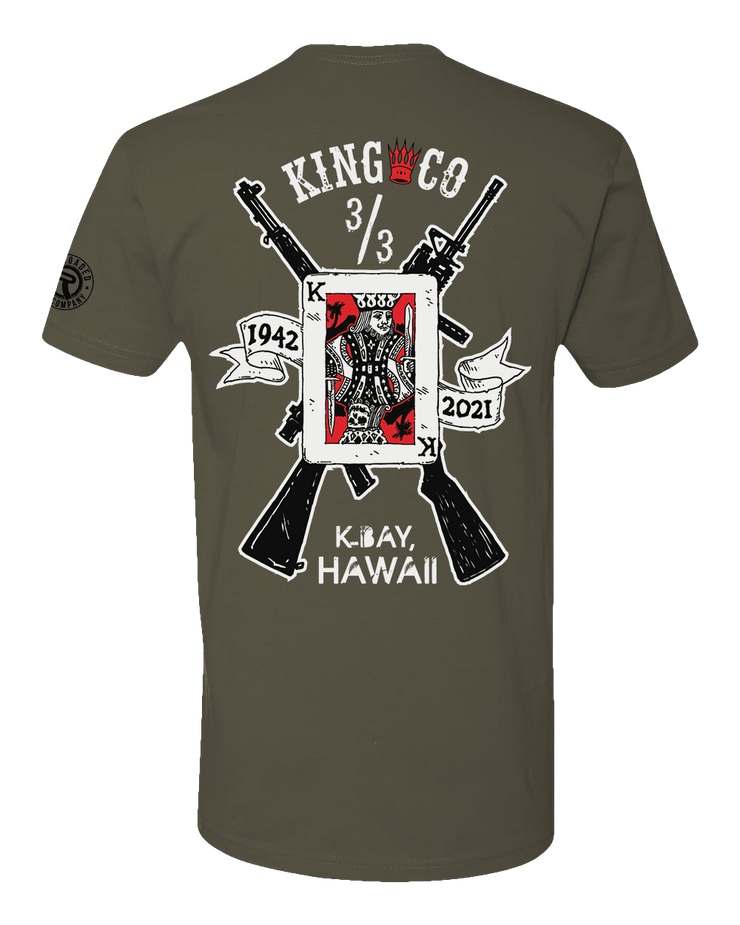 UTD T100: "King Co. (2021)" Classic Cotton T-shirt (USMC 3/3 Kilo Co.) UTD Reloaded Gear Co. 