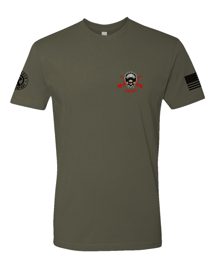 UTD T100: "Seminole" Classic Cotton/Poly T-shirt (USMC 1/5 Scout Snipers) UTD Reloaded Gear Co. S OD Green 