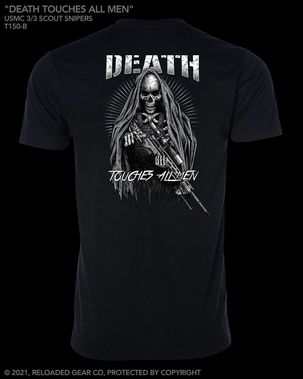 UTD T150: "Death Touches All Men" Eco-Hybrid Ultra T-shirt (USMC 3/3 Scout Sniper Plt.) UTD Reloaded Gear Co. 